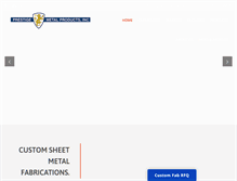 Tablet Screenshot of prestigemetals.com
